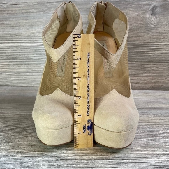 Chinese Laundry Kristen Letizia platform leather bootie 6 mesh and sweat heart - Picture 5 of 13